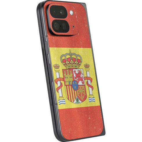 Spain Flag Distressed Google Pixel 9 Pro Fold Skin
